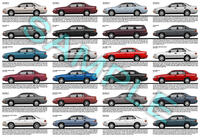 Toyota XV10 Camry third gen production history poster SE XLE
