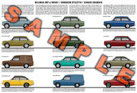 Hillman Imp production history poster print Singer Chamois