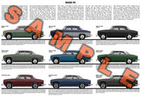 Rover P5 production history poster print P5B